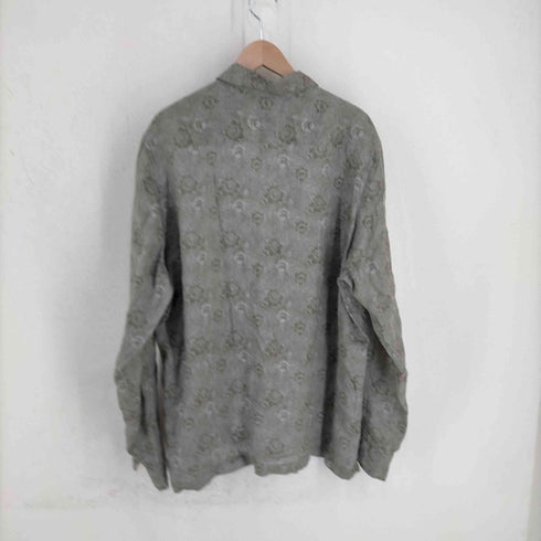 バナナリパブリック BANANA REPUBLIC スリランカ製 ペイズリー柄 リネンシャツ メンズ import:L