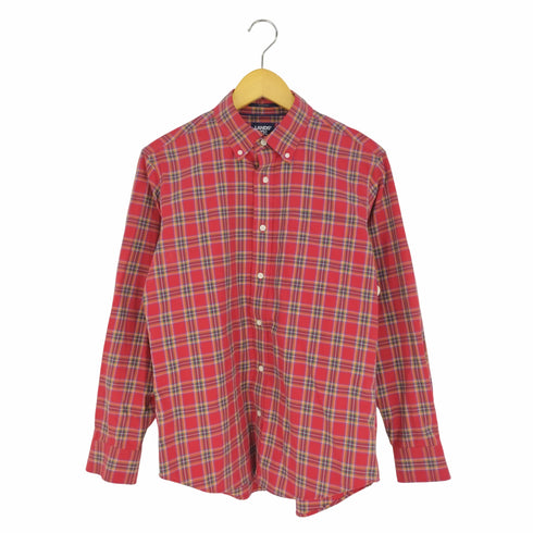 ランズエンド LANDS END NO IRON TWILL ボタンダウンチェックシャツ メンズ import:M
