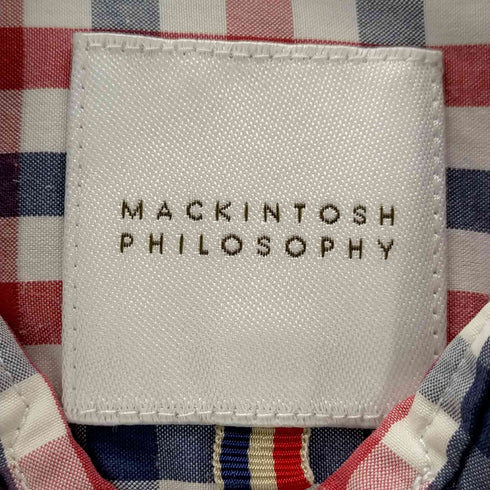 マッキントッシュフィロソフィー MACKINTOSH PHILOSOPHY L/S チェック柄ウィングカラーシャツ メンズ US:38