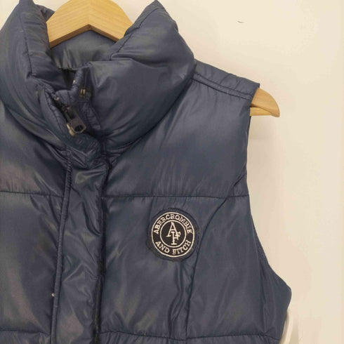 アバクロンビーアンドフィッチ Abercrombie & Fitch ロゴワッペン キルティング ダウンベスト ジャケット レディース import:L