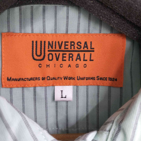 ユニバーサルオーバーオール UNIVERSAL OVERALL STRIPE WORKERS SHIRT メンズ JPN:L