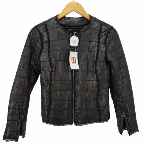 ザディグ エ ヴォルテール ZADIG&VOLTAIRE レース切替ラムレザージャケット レディース 36