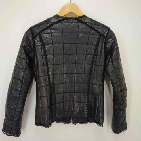 ザディグ エ ヴォルテール ZADIG&VOLTAIRE レース切替ラムレザージャケット レディース 36