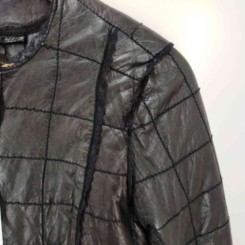 ザディグ エ ヴォルテール ZADIG&VOLTAIRE レース切替ラムレザージャケット レディース 36