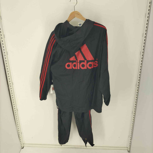 アディダス adidas 90S デサント製 パフォーマンスロゴ プリント レイン セットアップ メンズ M-L