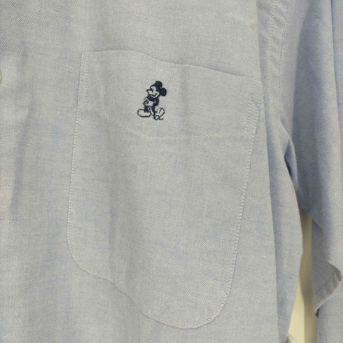 90-00S キャラクター 刺繍 オックスフォード B.D シャツ メンズ import:M