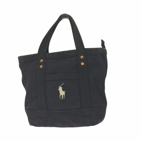 ポロラルフローレン POLO RALPH LAUREN ポニー刺繍 キャンバス ミニ トートバッグ メンズ