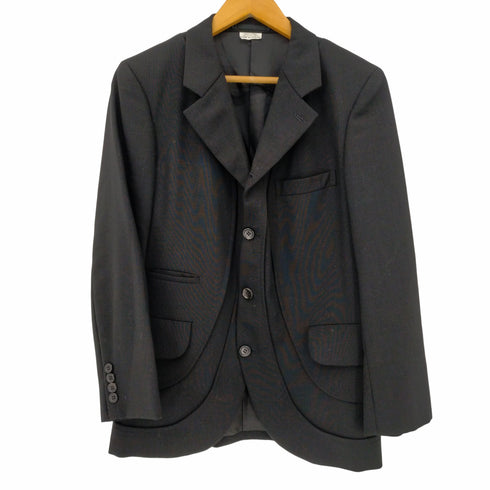 コムデギャルソンオムドゥ COMME des GARCONS HOMME DEUX AD2018 19SS カーブデザインテーラードジャケット メンズ JPN:S