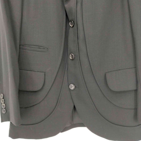 コムデギャルソンオムドゥ COMME des GARCONS HOMME DEUX AD2018 19SS カーブデザインテーラードジャケット メンズ JPN:S