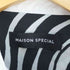 メゾンスペシャル MAISON SPECIAL ウェーブプリントバンドカラーシャツ レディース FREE