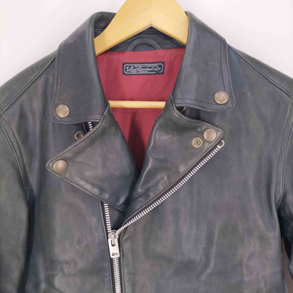 lost control ライダース　レザー　ジャケット　ダブル　ライトブラウン lost control ライダース レザー ジャケット ダブル ライトブラウン