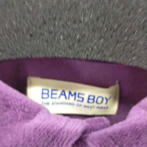 ビームスボーイ BEAMS BOY 23AW 2-tone velor pullover ツートンカラーベロアクロップドトップス レディース JPN:1