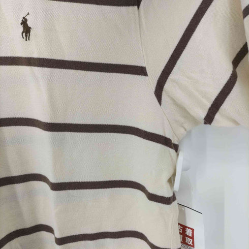 ポロバイラルフローレン Polo by RALPH LAUREN 90S ポニー刺繍 ボーダー 鹿の子 S/S ポロシャツ メンズ import:XXL