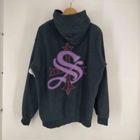 サプライヤー SUPPLIER クロスラインストーンプルオーバーパーカー メンズ JPN:XL