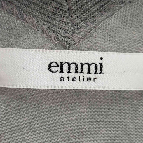 エミ emmi 異素材 ドッキング ニットワンピース レディース