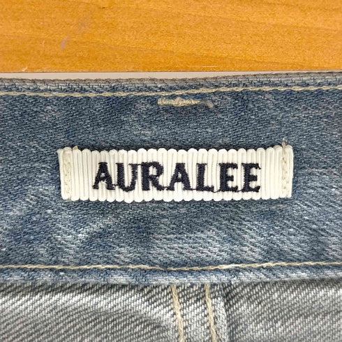 オーラリー AURALEE SELVEDGE FADED LIGHT DENIM WIDE PANTS メンズ JPN:4