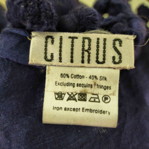 シトラス CITRUS シルク混 ボンボンストール レディース