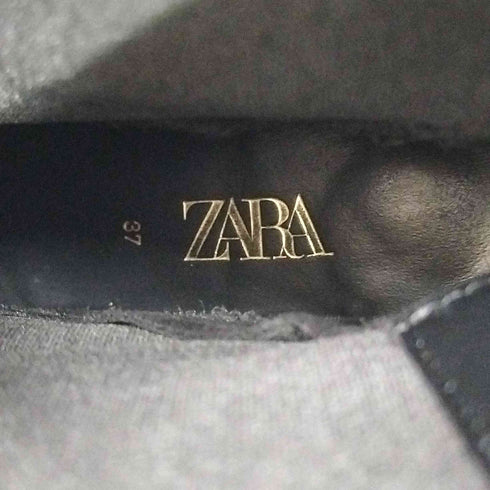 ザラ ZARA スクエアトゥサイドゴアブーツ レディース JPN:24