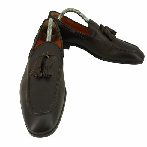 サントーニ santoni レザータッセルローファー メンズ 5 1/2
