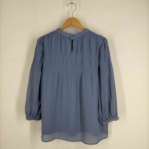 リトルシック Littlechic ハンドウォッシュ マジョリカプリーツ楊柳 スタンドカラー8分袖ブラウス レディース JPN:38