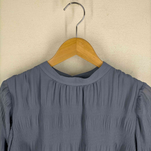 リトルシック Littlechic ハンドウォッシュ マジョリカプリーツ楊柳 スタンドカラー8分袖ブラウス レディース JPN:38