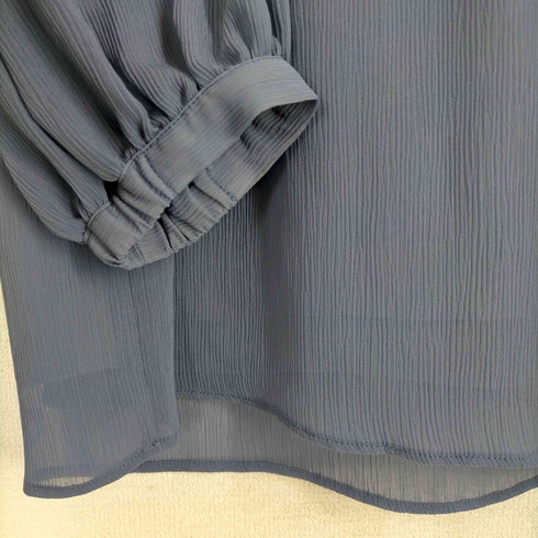 リトルシック Littlechic ハンドウォッシュ マジョリカプリーツ楊柳 スタンドカラー8分袖ブラウス レディース JPN:38