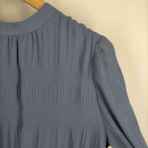 リトルシック Littlechic ハンドウォッシュ マジョリカプリーツ楊柳 スタンドカラー8分袖ブラウス レディース JPN:38