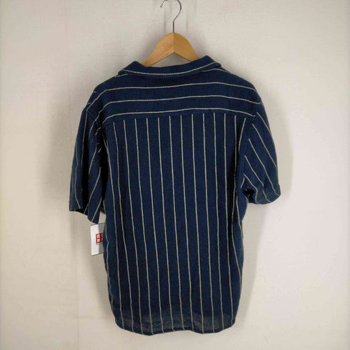 ザラ ZARA コットンストライプオープンカラーシャツ メンズ JPN:L