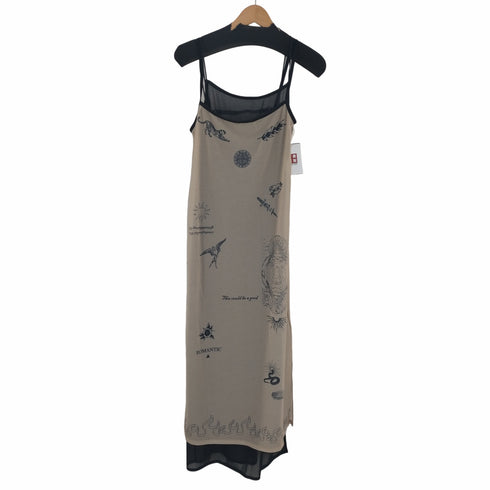 メゾンスペシャル MAISON SPECIAL Tatoo Print Sheer Camisole Onepiece レディース FREE