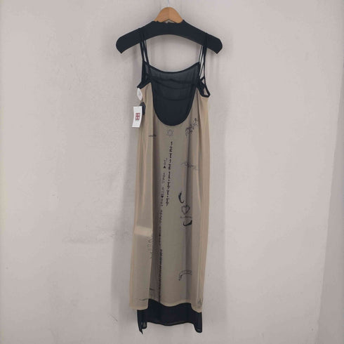 メゾンスペシャル MAISON SPECIAL Tatoo Print Sheer Camisole Onepiece レディース FREE