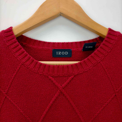 アイゾッド IZOD 同色エンブレム刺繍 3D コットンニット メンズ import:XL