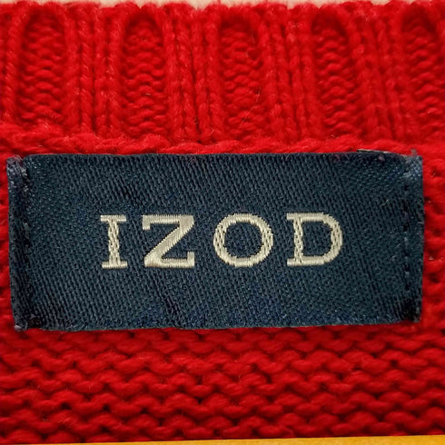 アイゾッド IZOD 同色エンブレム刺繍 3D コットンニット メンズ import:XL