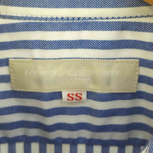 モリカゲシャツキョウト MORIKAGE SHIRT KYOTO 丸襟 ストライプシャツワンピース レディース SS