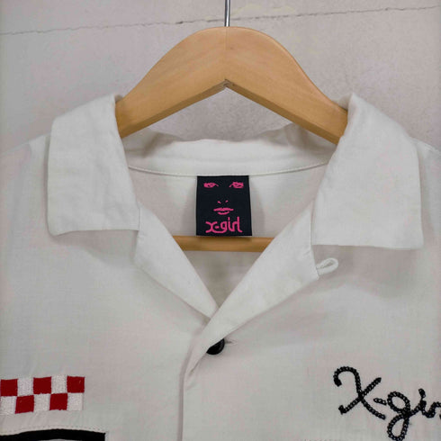 エックスガール X-girl Delicious Pizza ボーリングシャツ レディース JPN:2