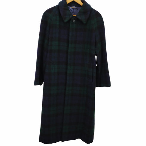 ニューヨーカー NEWYORKER ladies traditional チェック柄ウール比翼ステンカラーコート レディース 11A-3