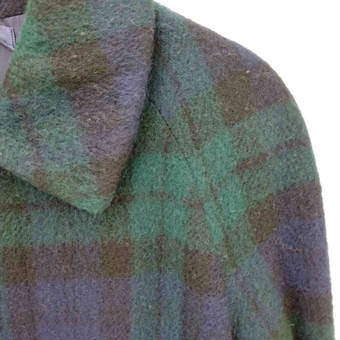 ニューヨーカー NEWYORKER ladies traditional チェック柄ウール比翼ステンカラーコート レディース 11A-3