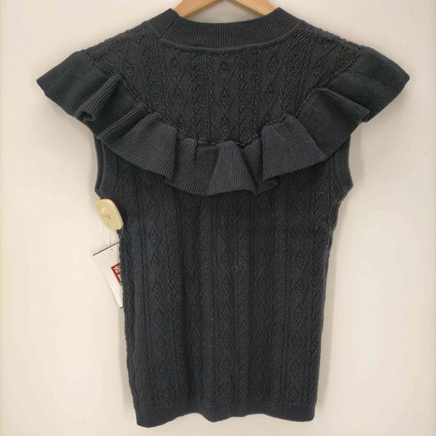 スライ SLY FRONT FRILL KNIT トップス レディース FREE