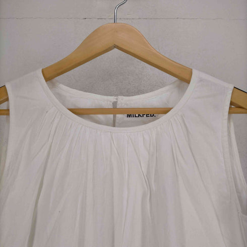 ミルクフェド MILKFED. コットン刺繍デザインノースリーブワンピース レディース ONE SIZE