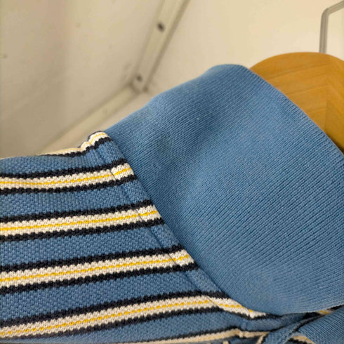 ユニクロ UNIQLO 00S OLD ボーダー柄鹿の子ポロシャツ メンズ JPN:L