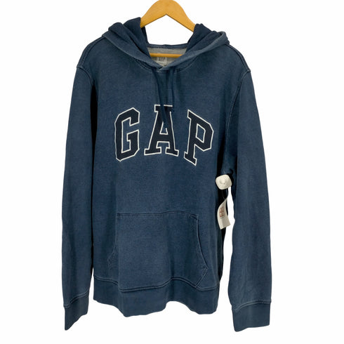 ギャップ Gap フロント刺繍 インディゴ染めプルオーバーパーカー メンズ JPN:XL