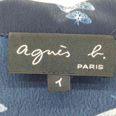 アニエスベー agnes b. 蝶プリント 半袖シャツ レディース イ