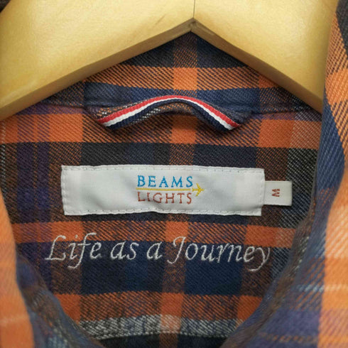 ビームスライツ BEAMS Lights ワイヤーシャギーチェックシャツ メンズ import:M