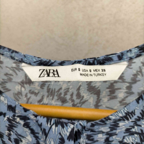 ザラ ZARA 総柄 ギャザーデザインワンピース レディース JPN:S