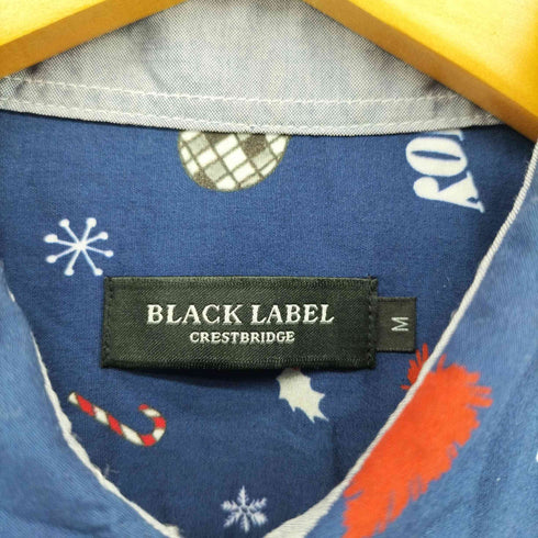 ブラックレーベルクレストブリッジ BLACK LABEL CRESTBRIDGE 総柄 ポケット付 L/S シャツ メンズ import:M