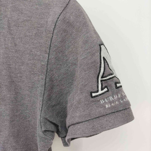 バーバリーブラックレーベル BURBERRY BLACK LABEL ロゴ刺繍 Aワッペン S/S ポロシャツ メンズ 2