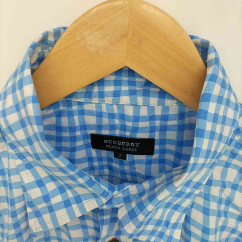 バーバリーブラックレーベル BURBERRY BLACK LABEL チェック柄 コットン S/S シャツ メンズ 2