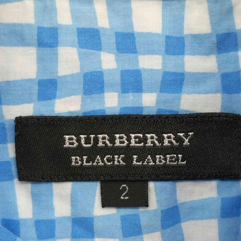 バーバリーブラックレーベル BURBERRY BLACK LABEL チェック柄 コットン S/S シャツ メンズ 2