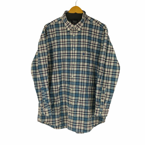 ポロブリティッシュカントリースピリット POLO BRITISH COUNTRY SPIRIT コットンリネンオーバーサイズチェックシャツ  メンズ  3L
