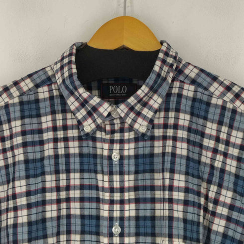 ポロブリティッシュカントリースピリット POLO BRITISH COUNTRY SPIRIT コットンリネンオーバーサイズチェックシャツ  メンズ  3L