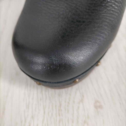 アグ UGG スタッズ レザームートンヒールブーツ レディース 22cm